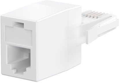 Uvital BT to RJ11 Cable Adapter, British Modular Standard Plug Male to Metric RJ11 Female, 4 Wire Converter for BT UK Landline Phone, Modem Extender