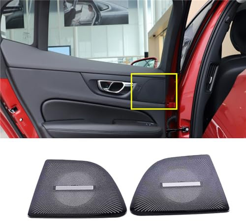 LzDQF Auto dekorativen Rahmen Für Volvo S60 V60 2020 2021,Auto Lautsprecher Lautsprecher Horn Dekoration Abdeckung Verkleidung Aufkleber Interieur.,D-Rear Door Panel Horn