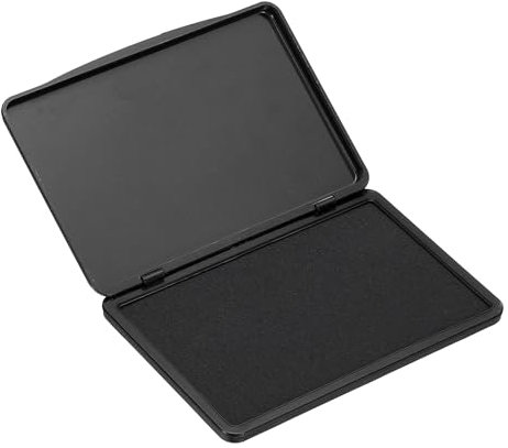 PATIKIL 6,7x4,7 Großer Stempelkissen, waschbares Handwerk-Stempelkissen für Gummistempelkartenherstellung Stempeln Scrapbook Fingerabdruck Handabdruck Stil 1, Schwarz