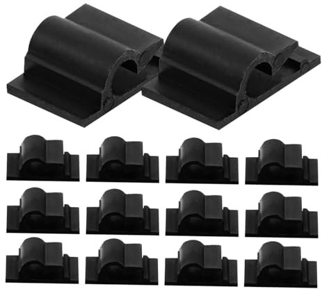 DIYEAH 100pcs Fixing Clamp Hider Clear Cable Trunking Cable Holder Marker Ties Through Reusable Outlet Wire Organizers for Cords Adhesive Cable Clip Environmental Protection Pa66 Black
