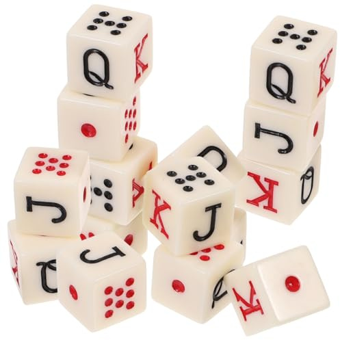 VICASKY Poker Würfelset Aus Acryl 15 Stück Tragbare Lügnerwürfel Für Partyspiele Brettspiele Und Geburtstagsfeiern