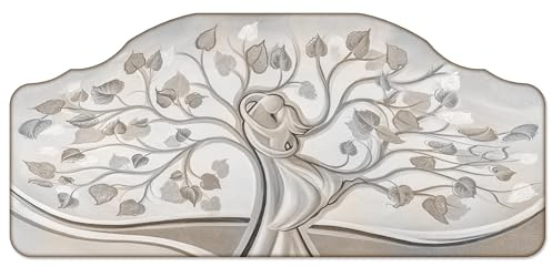 Lupia - Quadro camera da letto CAPEZZALE moderno 50x100 cm ALBERO ABBRACCIO MIX, amore e famiglia, Stampa su legno Albero della Vita, Artigianale, Made in Italy, soggiorno