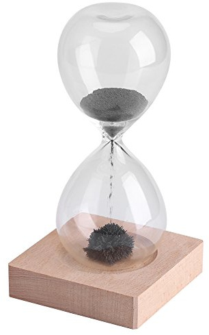 RASTKY Hourglass Sand Timer Decor with Magnetic Iron Filings Artistic Patterns for Office Home Living Room Bedroom, Time Management Assistant