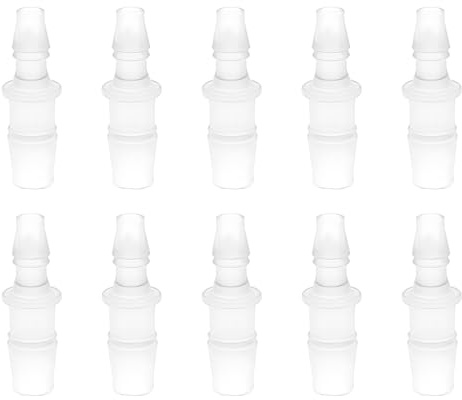 Briny River Lot de 10 Raccords Pagode Crochet Inversé Tuyau Plastique Ø Variable 3/8-1/4 Pouce Tube Droit Laboratoires Jardins