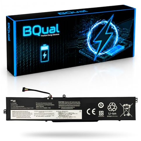 BQual L17M3PB1 L17C3PB0 L17D3PB0 Laptop Akku für Lenovo IdeaPad 330-15ICH 330-17ICH - 11,1 V 3600 mAh / 40 Wh Li-Ion Ersatzakku Schwarz Notebook Akku Batterie Austauschakku