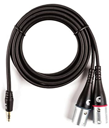 D'Addario XLR Cable - Audio to Dual XLR Microphone Cable - 6 Feet/1.82 Meters - 1/8 Inch to Dual XLR Ends - 1 Pack