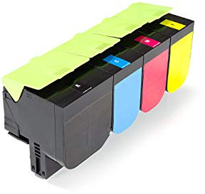 Green2Print Toner Toner-Set, 4 Kartuschen 1x 8000, 3X 3500 Seiten passend für Lexmark CX517DE, CS517DE