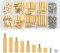 ADNEWX® M3 Messing Abstandshalter Hex Messing Säulen PCB Board Männlich Weiblich Gewinde Abstandsbolzen Sortiment Set für Motherboard-120 Stück