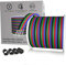 AOTOINK Cable Eléctrico RGB 4x0,32mm², Cable de extensión LED de calibre 22 de 4 pines de 15M, Cable de 22 AWG de 15M para Tira de LED RGB 5050 3528 2835