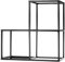 KADAX Blumentopfhalter, Blumenregal aus Stahl, Blumenständer für Innen, Außen, Balkon, Terrasse, moderner Blumenhalter, Blumentreppe, Wandhalterung, Pflanzenregal, Deko, schwarz (3 Ebenen)