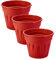 Maceta Redonda, Set 3 Unidades, 31 cm. Diámetro, 11 litros (Rojo)