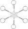 Gravure Personnalisée En Acier Inoxydable Personnalisé 5/6 Étoile À Pointes Puzzle Meilleurs Amis BFF Famille Porte-clés Amitié Puzzle Pièce Charme Pendentif Ensemble (étoile à six branches)