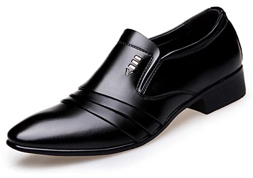 Bandkos Business Anzugschuhe Herren Schnürschuhe Derby Leder Oxford Brogue Schuhe klassischer Hochzeit Schwarz Gr.38-46 EU,BK39