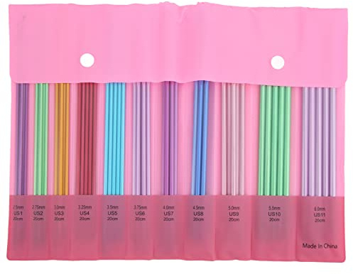 55 Stück 7,9 Zoll Stricknadel Set, Doppelspitzige Stricknadel DIY Garnweb Werkzeug