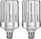 SAUGLAE 32W LED Light Bulbs, 260W Incandescent Bulbs Equivalent, B22d Bayonet Cap, 3600Lm, 3000K Warm White, Pack of 2