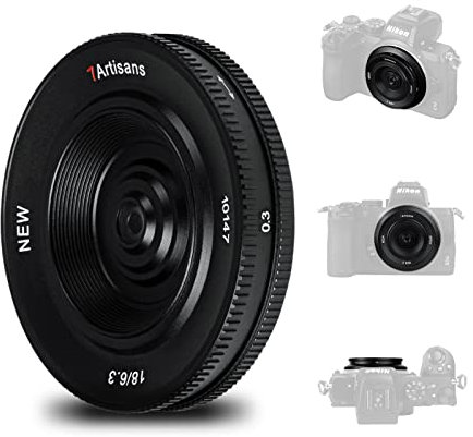7artisans 18mm F6.3 II UFO Obiettivo, compatibile con fotocamere APS-C Nikon Z-mount Z50 ZFC Z30 e Z5 Z6 Z7 Z6II Z9 in modalità APS-C