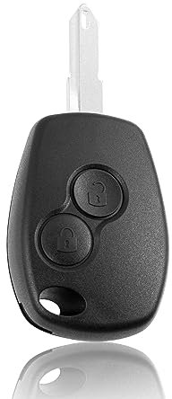 Autoschlüssel Gehäuse kompatibel mit Renault Clio Kangoo Master Modus Twingo Dacia Dokker Duster Lodgy Logan Sandera Stepway - Auto Schlüsselgehäuse Pilot Fob Autoschlüssel 2 Tasten