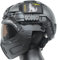 AQ zxdc Tactical Airsoft Paintball Fast Helmet Gear Tactical Mask and Visor, PJ Type Tactical 5MM Thick Military Helmet Protective NVG Mount for CS Game Combat (Color : Black)