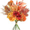 Weldomcor Ramos de Flores Artificiales, Rosas Falsas Combinadas, Arreglos Florales, Decoración Elegante para Boda Casa Cocina Jardín Fiesta Mesa Centro Otoño (Naranja)