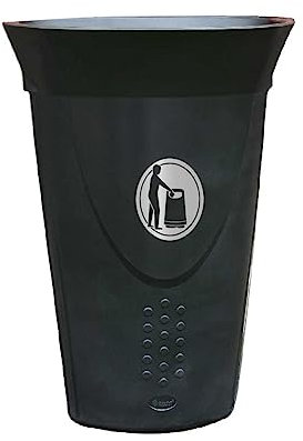 Glasdon Poubelle urbaine Luna™ conçue (2 coloris) – Poubelle d’extérieur robuste de 70 L – Idéale pour les environnements extérieurs (Noir (sans couvercle))