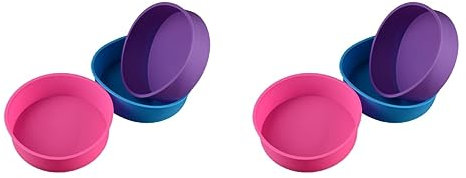 BESTonZON 2 Piezas Bandeja Para Hornear Redonda Molde De Pastel De Silicona Molde Bizcocho Silicona Bandeja Para Hornear Pan Plancha De Asar Plancha Grill Accesorios Horno Microondas