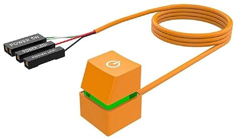 Extension Cable External Boot for Computer Motherboard Extension Cable Computer Desk 2M with Colorful LED Lights Extension Cable Power Control Extension