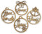 Set 4 Palline di Natale in Legno Personalizzate con Nome Idea Regalo Buone Feste Buon Natale Addobbi Natalizi Festività Ghirlande Decorazioni Natalizie Casa Albero Presepe Cuore Stella Quattro Palline