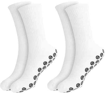 OFFCUP Fußball Socken, 2 Paare Grip Socken, Anti Rutsch Socken, Outdoor-Sport-Laufsocken atmungsaktiv Fußballsocken absorbiert Schweiß für Fussball Basketball Laufen Radfahren Marathon Wandern