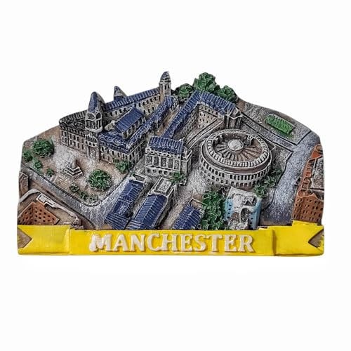 MUYU Craft 3D Manchester England UK Fridge Magnet Travel Souvenir Refrigerator Decoration Resin Hand Painted Craft Collection