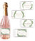 PH PandaHall 40 Stück Hochzeits Sektflaschenetikett 4 Stile Brautjungfer Aufkleber Aquarell Blätter Text Weinflaschenaufkleber Für Hochzeit Brautdusche Babydusche