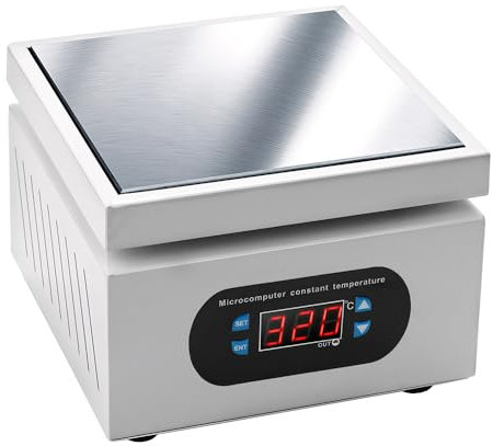 BAUSATZ 700W Soldering Hot Plate Soldering Station Hot Air Rework Station Soldering Mat Electric Heating Plate Preheating Station for Main Board Component Mobile Screen Temperature 0-400℃ (UK Plug)