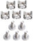 Toyvian 2set Server Rack Mounting Kit Square Hole Cage Nuts and Screws Iron Construction Nickel Plated for Cabinet Mounting