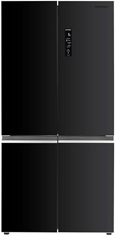 Cromberg HRH 4P 73 GB Frigorifero 4 Porte, Finiture Vetro nero, Total No Frost, 522L, display esterno il soft touch, Classe Energetica E, Altezza 190cm, Larghezza 91cm, Profondità 69cm