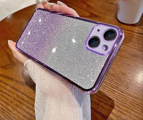 Custodia Telefono Trasparente Compatibile con Samsung Galaxy S9 PLUS Cover Cornice Elettroplaccata Gradiente Glitter Protettiva Sottile TPU
