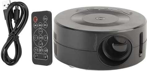 WGFOIP Mini Projector, Portable LED Built-in Speaker Mobile Power Support, Home Theater Cinema Projector for Family Movie Nights