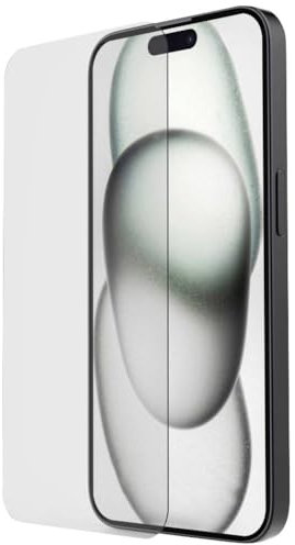 Hama Handy Schutzglas iPhone 15 (Displayschutz ultraklar Anti-Fingerprint, Montagehilfe, Vollschutz 9H ultradünn, case-friendly, kratzfest, Displayschutzglas iPhone stoßfest)