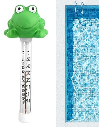 Indicador de temperatura de piscina, Sensor de temperatura 'agua | Indicador de temperatura preciso de rana,Medidor de temperatura portátil verde, sensor de temperatura lindo para piscinas, acq