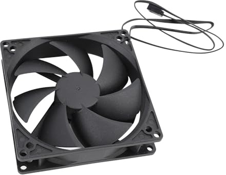 PWM Case Fan 100mm for PC, Dual Ball Fan, Intelligent Temperature Control, 1800RPM High Speed, Low Noise, 4PIN Computer Case Cooling Fan