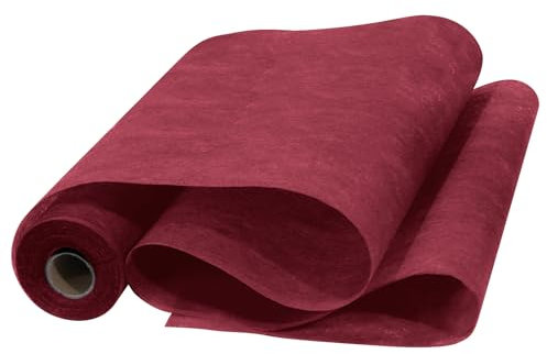 Gohytal Vlies Tischläufer Rot(30cm x 25m),Dekoratives Tischband für Weihnachten,Festliche Tischdeko für Taufe,Konfirmation,Geburtstag,Hochzeiten Partydeko,Tischdekoration Dekorationsstoffe Innen Außen