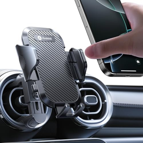 andobil Handyhalterung Auto Runde Lüftung [ 2.0 Entwurf Upgrade für Mercedes ] Handyhalterung Auto [ 2025 Neues Metall-Lüftungsclip ] für Mercedes-Benz A/B/C/E/S,Benz Zubehör Mini Cooper etc