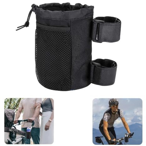 JCUGSBS Porte-Bouteille de Vélo, Porte Bidon Velo, Porte Gourde Velo Bouteilles d'eau pour Vélo Porte-Gobelet Velo Léger Étanche Porte Gourde avec Sac en Filet pour Vélo de Route,VTT, Fauteuils