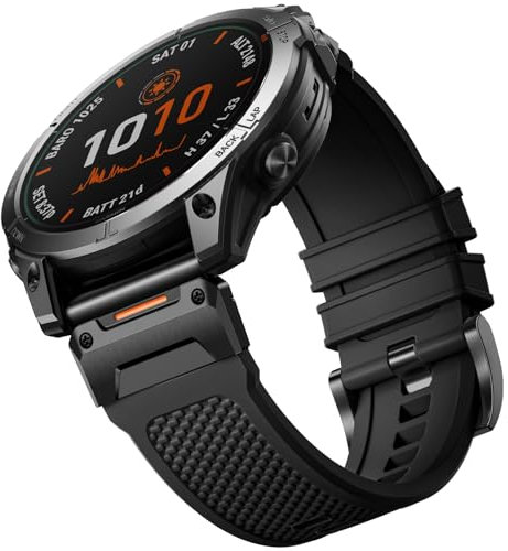 Bandletic 26mm Quick Fit Armband Kompatibel mit Garmin Fenix 6X Pro Armband/Instinct 2X Solar/Epix Pro Gen 2 51mm/Fenix 8 51mm, Nylon Ersatzband für Fenix 6X/7X Pro/7X/5X/Plus/Tactix Delta/Descent