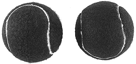 RUANI Tennisball Walker, vorgeschnitten, 2 Stück, für Möbelbeine und Bodenschutz, strapazierfähiger und langlebiger Filzbezug, Schwarz