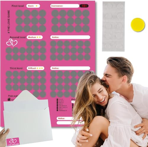 ZOUZHEQIAO 100 Love Game Scratch Off Poster für Paare - Interaktive Rubbelposter Mit Date Ideen - Kratzerlebnis für Freund oder Freundin - Jubiläums Geschenke
