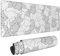 Tapis de souris de jeu avec motif chats kawaii blancs, taille XL, 80 x 30 cm, tapis de souris avec motif chat mignon pour bureau, base en caoutchouc antidérapant, bords cousus pour bureau, maison,