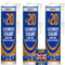 BONDIFY Grey Window Sealant Waterproof, Paintable Door & Frame Sealant Grey 3 PCs, 100% SOLVENT FREE Grey Caulk, Siliconised Acrylic Sealant, External Window Sealant for Filling Cracks and Gaps
