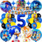 Sammelalbum Sonicc Decoración Cumpleaños 5 Años, 31 Piezas Kit Globos de Cumpleaños Niño Sonicc, Decoración para Fiesta Cumpleaños Niño, Globo de Aluminio en 3D y Pancarta de Feliz Cumpleaños