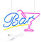Focenat Enseigne Lumineuse Bar Néon LED, Panneau Acrylique 38x23cm avec Chaîne et Crochet, Luminosité Réglable USB pour Mur, Salon, Bar, Restaurant, Décoration Intérieure