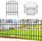 Thealyn Recinzione da giardino in metallo a 5 pannelli, 91 cm H x 71 cm - 36 H x 28 W (5 pannelli) W Barriera per animali in ferro antiruggine per recinzioni paesaggistiche esterne a prova di cane
