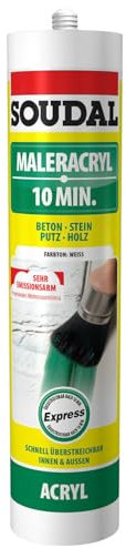 Soudal 280 ml Kartusche Maleracryl Wand, Decke und Fassade, Express 10 Minuten!